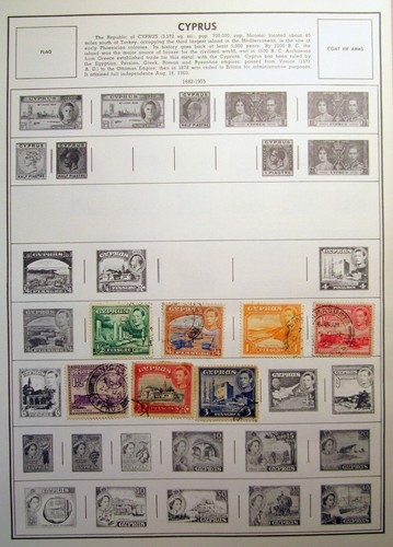 Pagina album francobolli - francobolli, cipro